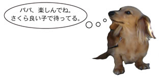 パパ、たのしんでね。さくら良い子で待ってる